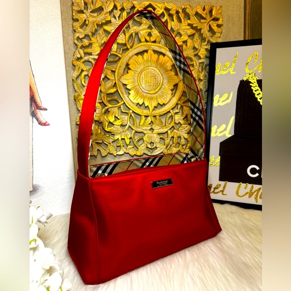 Hold Burberry vintage Red Nova check❤️ Satchel shoulder bag - Picture 1 of 7